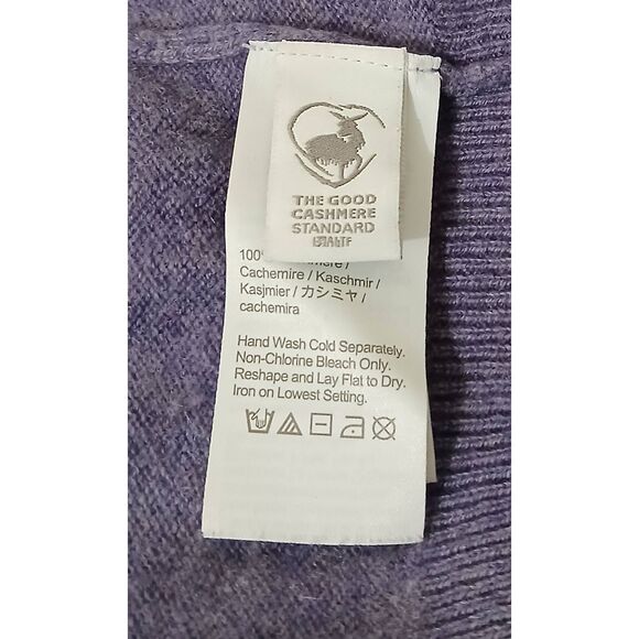 J crew womens small 100% cashmere sweater good cashmere standard lavender - Picture 5 of 6